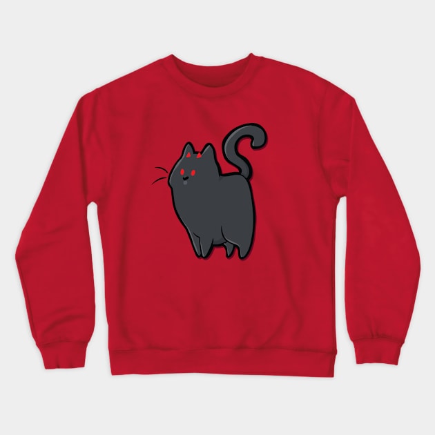 Devil Cat Crewneck Sweatshirt by Satyn